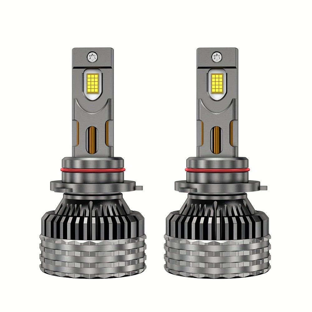 2-Pack H4 H7 LED Car Headlight Bulbs, Canbus Compatible, Including H11, H1, H3, HB3 9005, HB4 9006, 9012, Hir2 9007, and H13. Features 4 Copper Tubes, Emits 6000K White Light, for 12V Vehicles, No Battery Included