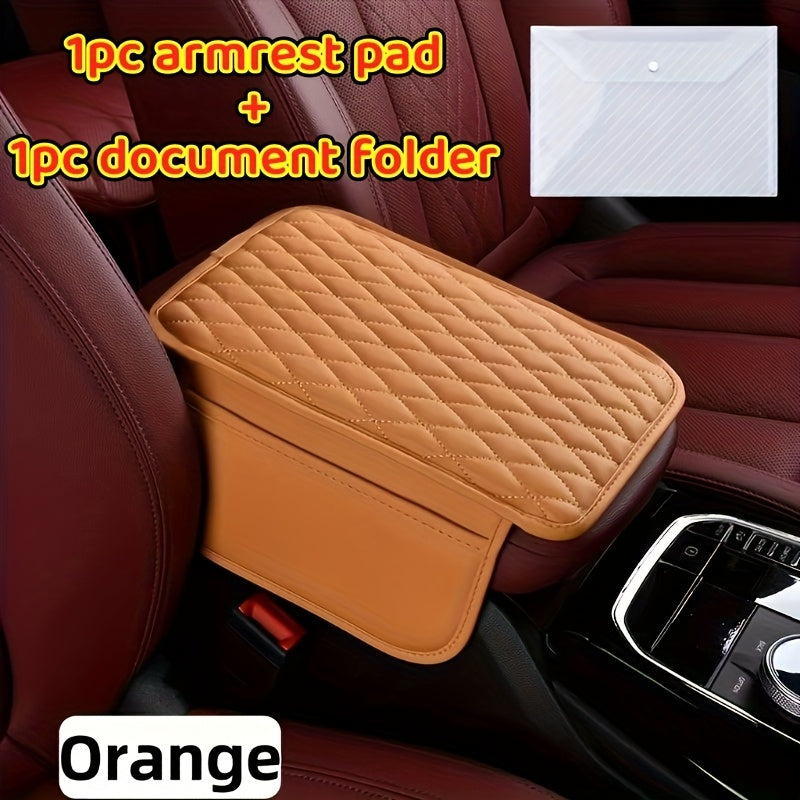 Car Armrest Box Pad, Leather Storage Mat, Multiple Colors, High Quality