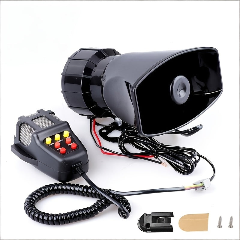[2025 New] 12V Universal Vehicle Alarm Horn Speaker - 7 Sound Effects, One-Key Switch! Perfect for Motorcycles, Cars, Trucks, RVs & Modified Vehicles, Easy Installation