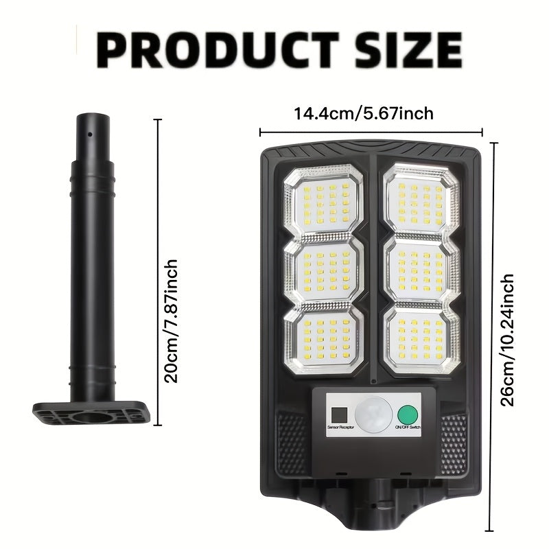 1 PC Outdoor Solar Motion Sensor Street Light, Powerful LED Solar Outdoor Courtyard Street Light, Wide Angle Outdoor Lighting, with PIR Motion Sensor and Automatic On/Off Switch - Perfect for Garage, Backyard, Doorway, Street Lighting, Garden