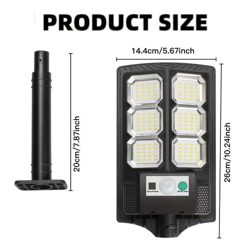 1 PC Outdoor Solar Motion Sensor Street Light, Powerful LED Solar Outdoor Courtyard Street Light, Wide Angle Outdoor Lighting, with PIR Motion Sensor and Automatic On/Off Switch - Perfect for Garage, Backyard, Doorway, Street Lighting, Garden