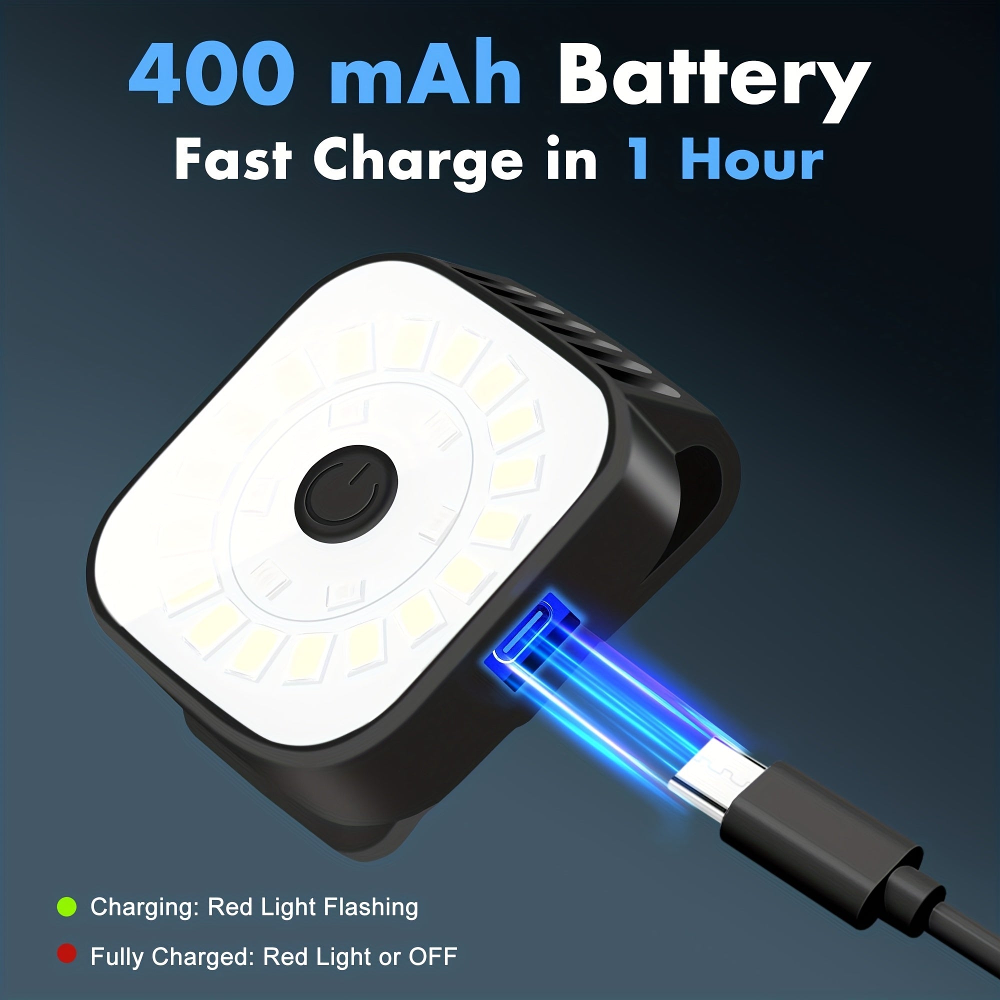 USB Rechargeable Clip-On Hands-Free Flashlight Headlight Red Green Alternating LED Running Light Night Walking Dog Flashlight Ideal for Jogging Fishing Camping
