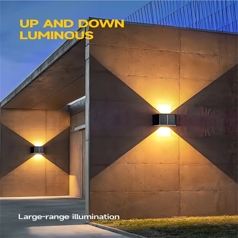 Solar Outdoor Wall Light, Automatically Turns On at Dusk, Wide Angle Outdoor Lighting, Suitable for Garden, Patio, Driveway, Walkway – Modern Solar Wall Light