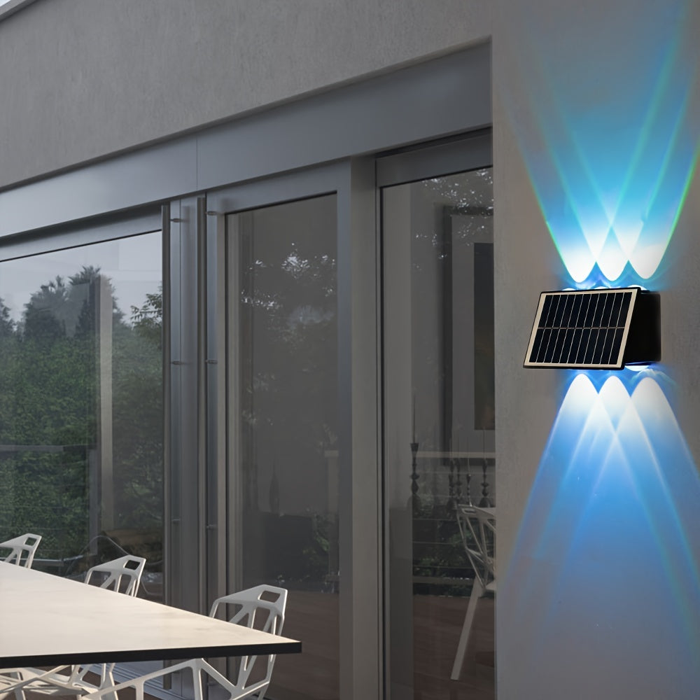 One-Piece Solar Wall Light, Colorful Wall Light, Outdoor Wall Light, Wall Washer Light, Ambient Light, Outdoor Courtyard Light, Suitable for Courtyard, Villa, Exterior Wall, Balcony, Outdoor Decorative Light