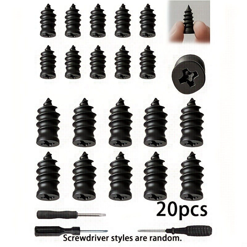 2025 New Vacuum Tire Repair Nail Set (2 Sizes Included) – Spiral Tire Repair Plugs, Fast Self-Service Tire Repair Tool for Cars, Motorcycles, Trucks (40/20-Piece Pack)