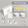 2-Pack LED Smart Wall Light, Dimmable Wall Lamp with 3 Lighting Modes and 16-Color RGB Remote/Touch Control, Powered by 2000mAh Rechargeable Battery, Suitable for Bedside Reading
