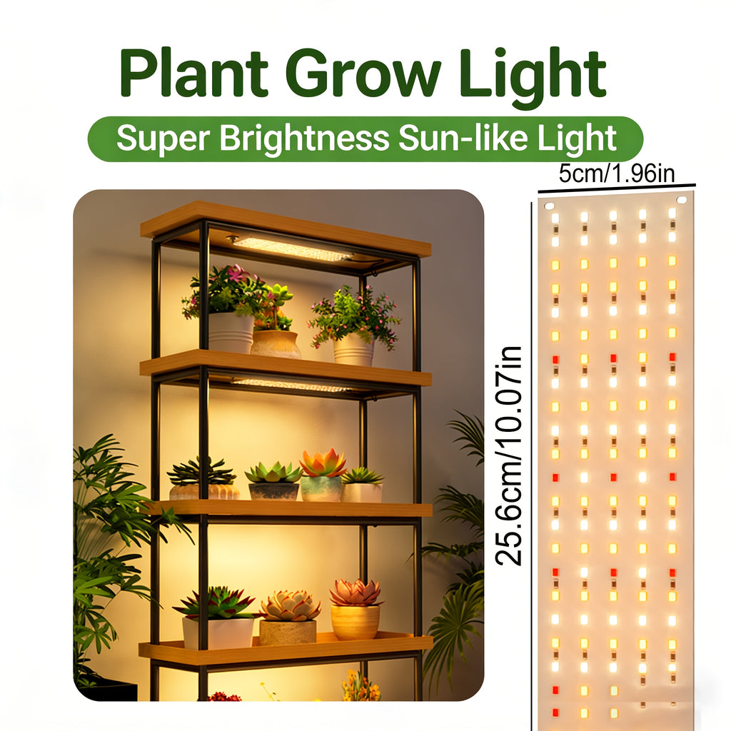 8Pcs Panel Grow Light for Indoor Plants, 272LED Full Spectrum Under Cabinet Plant Grow Light, 3/9/12H Timer, 5 Dimmable Brightness Levels for Plant Growth