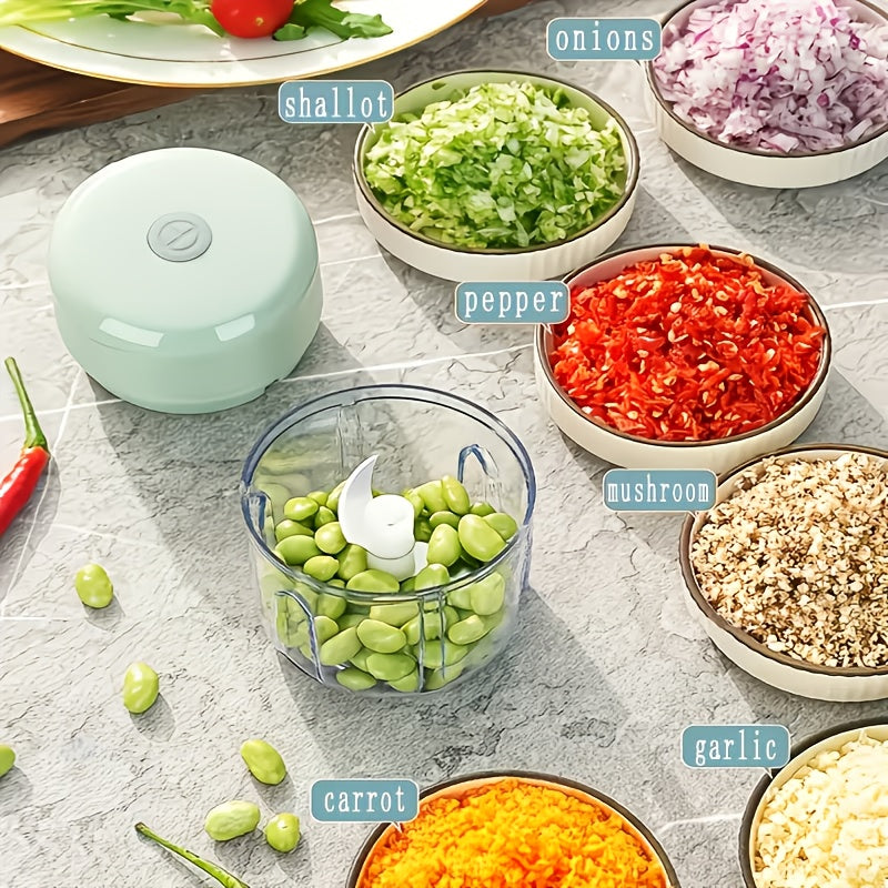 8.45oz Mini Rechargeable Garlic Mincer Meat Grinder, With Fridge Magnet, Durable and Sturdy, Perfect for Mashing Garlic, Chili, Onion, Minced Meat and Nuts