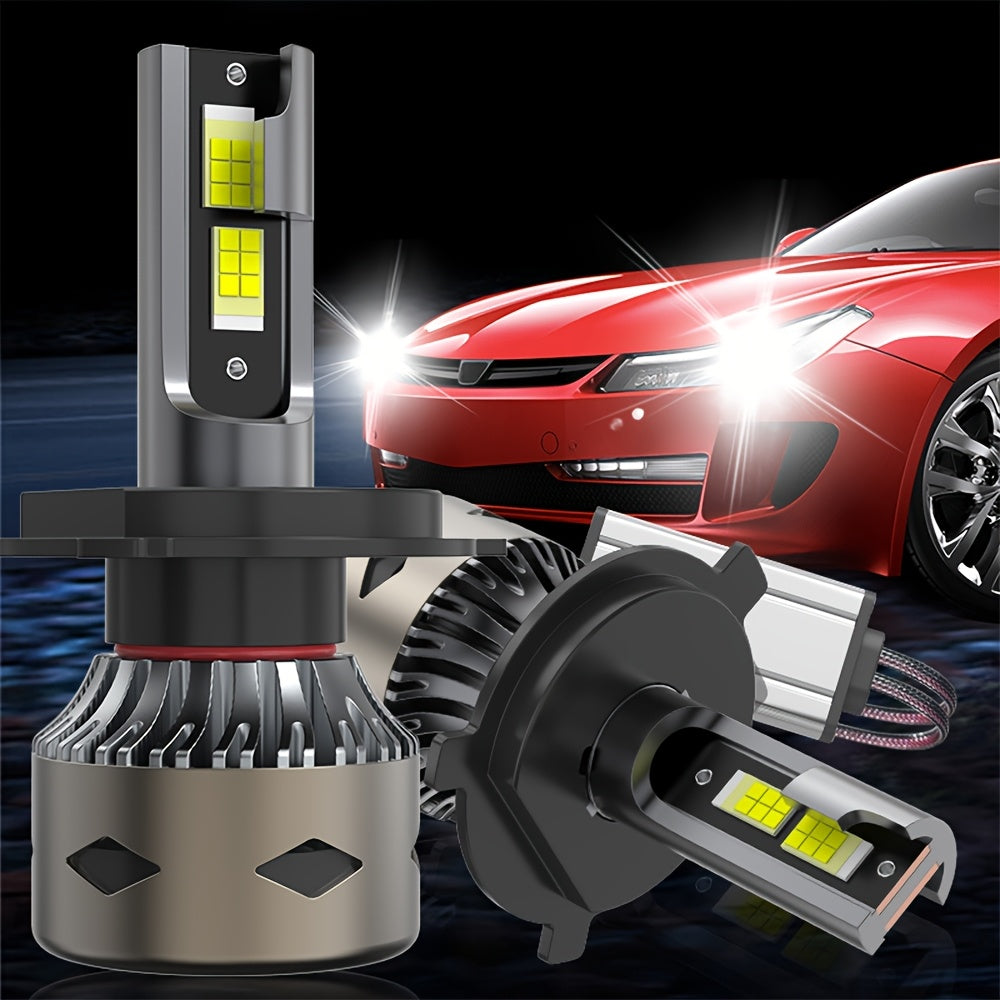 2 Plug-and-Play Car Headlights, Compatible Models: 9005/HB3-B039/H4/H7/H1/H4/9003/HB2/H11/H18/H16/9006/9012, 6500K Color Temperature, 360° Beam Angle, 25000 Lumens 200W, 600% Brightness Increase