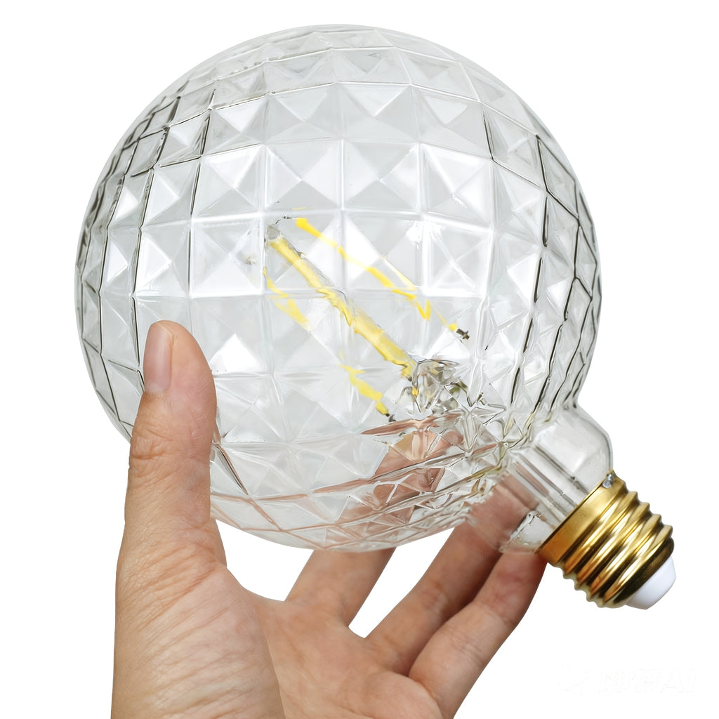 1-pack, Edison bulb LED bulb vintage 4W 120V 4000Kelvin, crystal LED bulb, lighting lamp, E26 base LED filament bulb, crystal glass style, suitable for home, bedroom, office