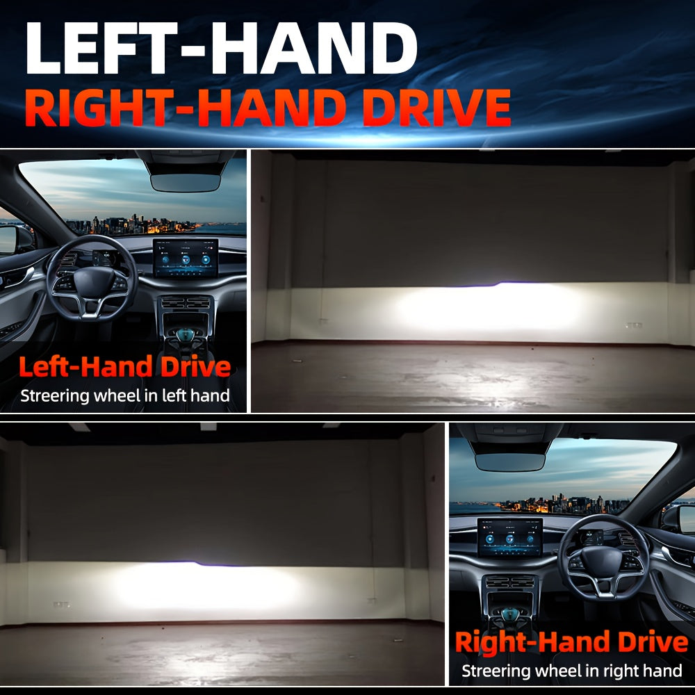 2 Projector Lens 9005/HB3 9006/HB4 H7 H11 Car Bulbs H4 High/Low Beam Integrated 6000K Brighter White Light, Wireless Car Lighting Plug-and-Play No Battery Needed