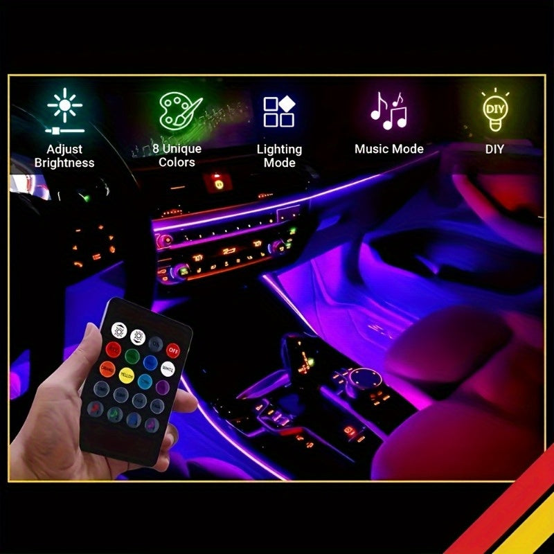 Remote control LED neon light strip, dynamic color-changing flexible tube light, home party decorative ambiance light
