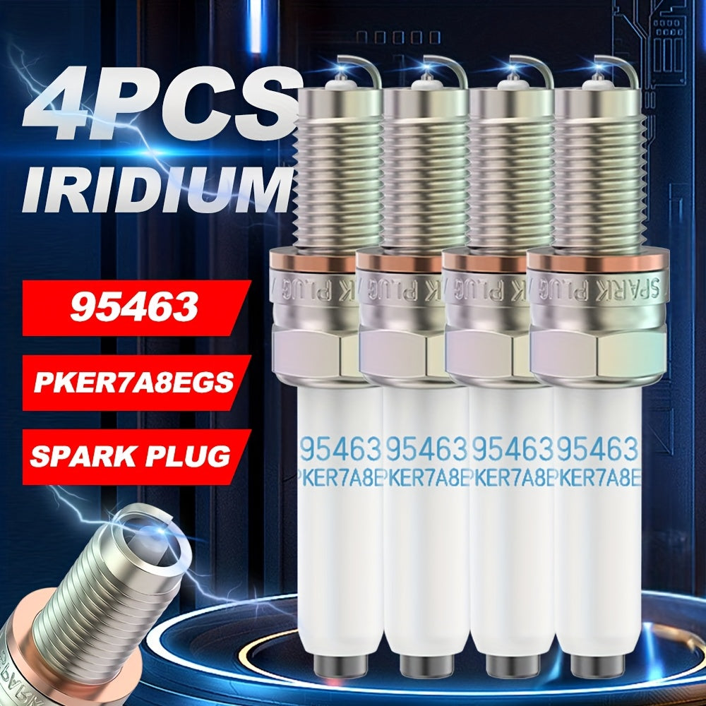4 Iridium Spark Plugs, Fits 95463, PKER7A8EGS, 93231 and More, Compatible with VW Golf 7, VW Jetta, Dajiang, Gaohong, Lavida, Lando, Magotan, Passat, Sagitar, Tiguan L, Tanyue, Bora, etc. EA211 Engine Models. Ignition System