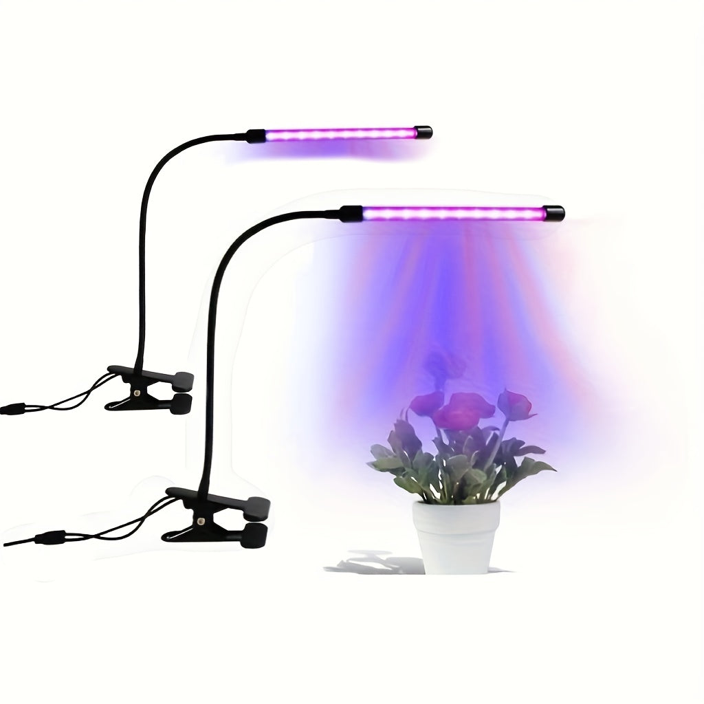 1/2/3/4 Head LED Grow Light, 360° Adjustable Gooseneck, USB Powered, Red & Blue Dual Spectrum, Efficient Full Spectrum Panel, with Adjustable Plant Light and Flexible Rotation - Perfect for Indoor Greenhouse Flowers, Charger Not Included