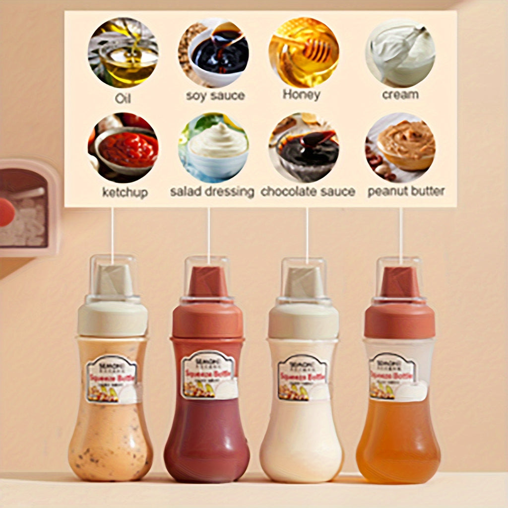 Squeeze Sauce Bottle, Suitable for Salad, Ketchup, Honey and Jam, Food Grade Material, Household Kitchen Squeeze Condiment Bottle, Oyster Sauce Squeeze Bottle