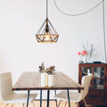 Ganeed plug-in pendant light, industrial vintage metal pendant light, farmhouse chandelier ceiling light, with 16.4ft pendant cord and on/off switch, for kitchen island, dining table, bedroom, home decoration