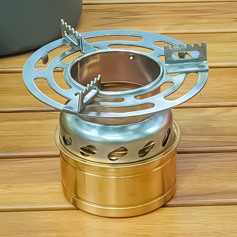 Outdoor Camping Aluminum Alloy Windproof Burner, Portable Stove Lid Concentrator for Rapid Heating, Ideal for Outdoor Camping and Picnic Cooking (Stove Not Included)