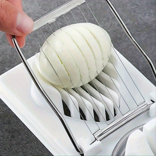 1PC Household Multifunctional Egg Slicer, 2-in-1 Egg Cutter Divider Dicer Slicer for Hard Boiled Eggs, Kitchen Gadget