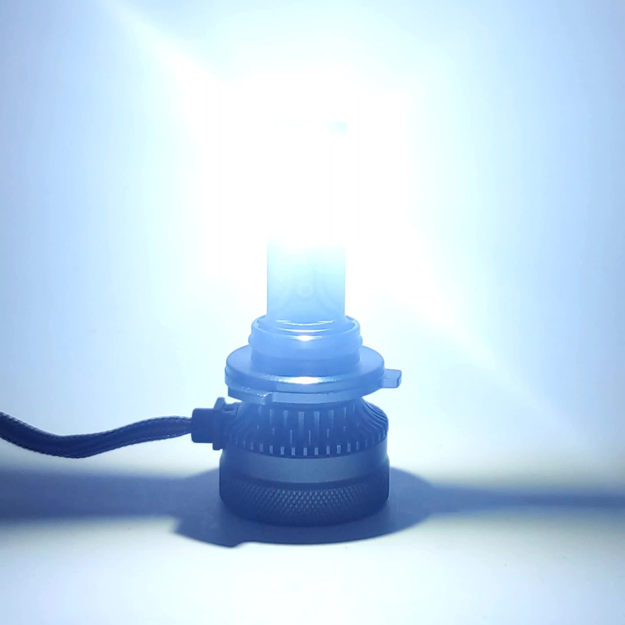 2pcs H1 H4/9003/HB2 H7/H18 H16/H11/H9/H8 9005/HB3 9006/HB4 9012/HIR2 LED 汽车大灯，800%高亮度 3570 CSP 芯片 240W 28400LM 远近光雾灯快速散热 即插即用，不含电池.O130