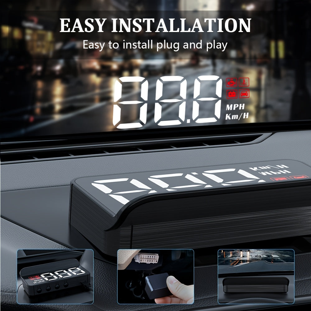 M3 HUD Head-Up Display OBD2 Trip Computer Speed Projector Car Computer Fuel Efficiency Alarm Car Modification
