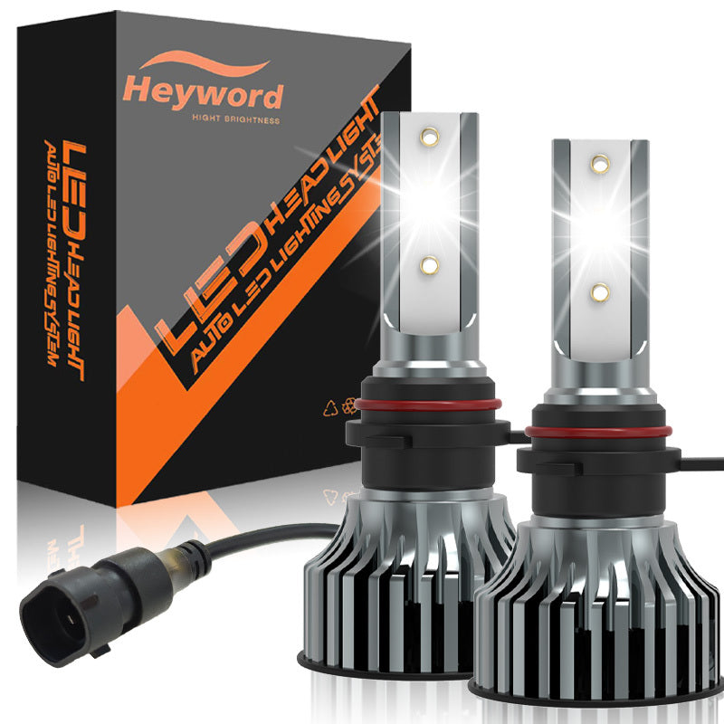 Heyword 2 Sets H7, H1, H3, H4, H8/H9/H11, 9005, 9006, 9012 LED Car Headlight Fog Light, Low Beam, High Beam, Color Temperatures: 4300K/Warm Light, 3000K/Yellow Light, 8000K/Blue Light, 25000K/Ice Blue, 6000K/White Light