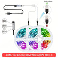 RGB 舞台氛围 LED 灯带 3.28ft‑131.23ft USB 供电 3 键控制 多色可变光 适用于派对演出婚庆节日布景 电视卧室客厅专业氛围照明