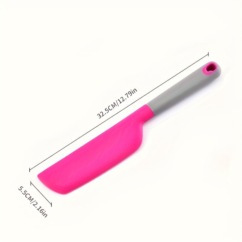 2Pcs Random Color Extra Large Heat Resistant Silicone Spatula, Kitchen Cooking Spatula for Cooking and Baking, Ideal for Stirring Dough and Cream, Must-Have for Home Kitchens and Professional Bakers