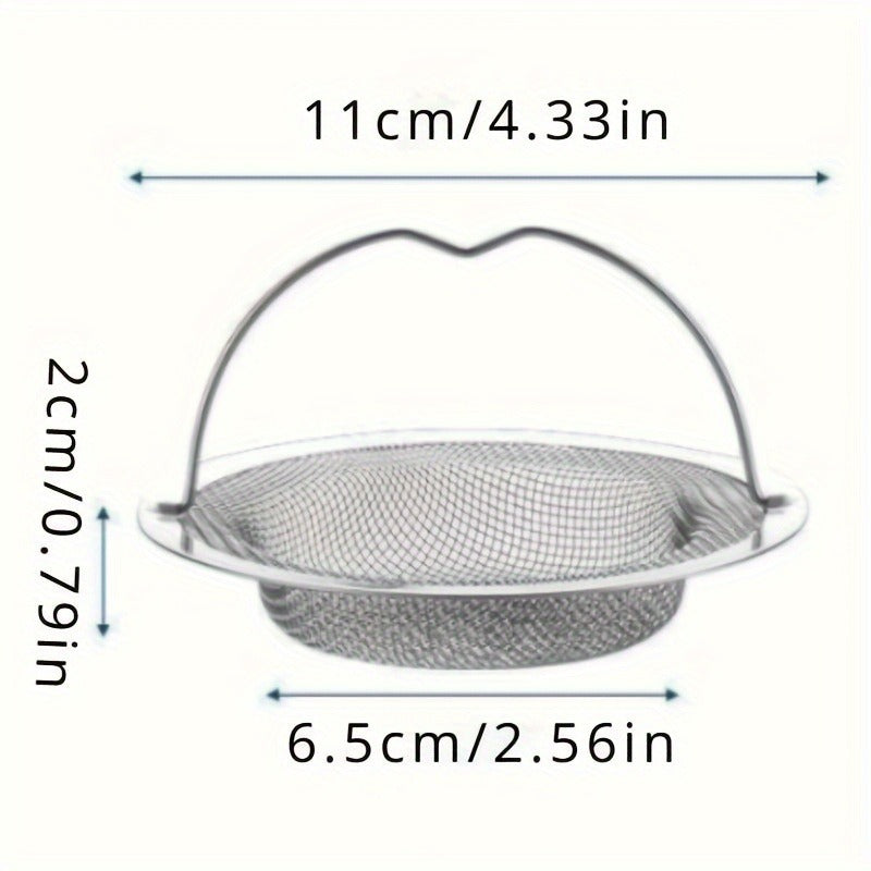 2Pcs 316 Stainless Steel Sink Strainer Set – Kitchen Drain & Filter, Drain Strainer & Mesh, with Non-Slip Handle – Premium Kitchen & Bathroom Drain Catcher – Hair, Food & Debris Clog Preventer – Rust-Proof Durable Mesh Drain Cover
