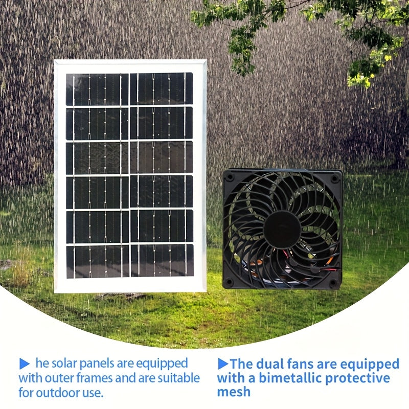 Greenhouse Plastic Film > Greenhouse Accessories > Greenhouse Ventilation Equipment, Solar Fan, Solar Exhaust Fan / Greenhouse Solar Fan / Solar Fan for Attic, Shed, Barn, Chicken Coop, Dog Kennel