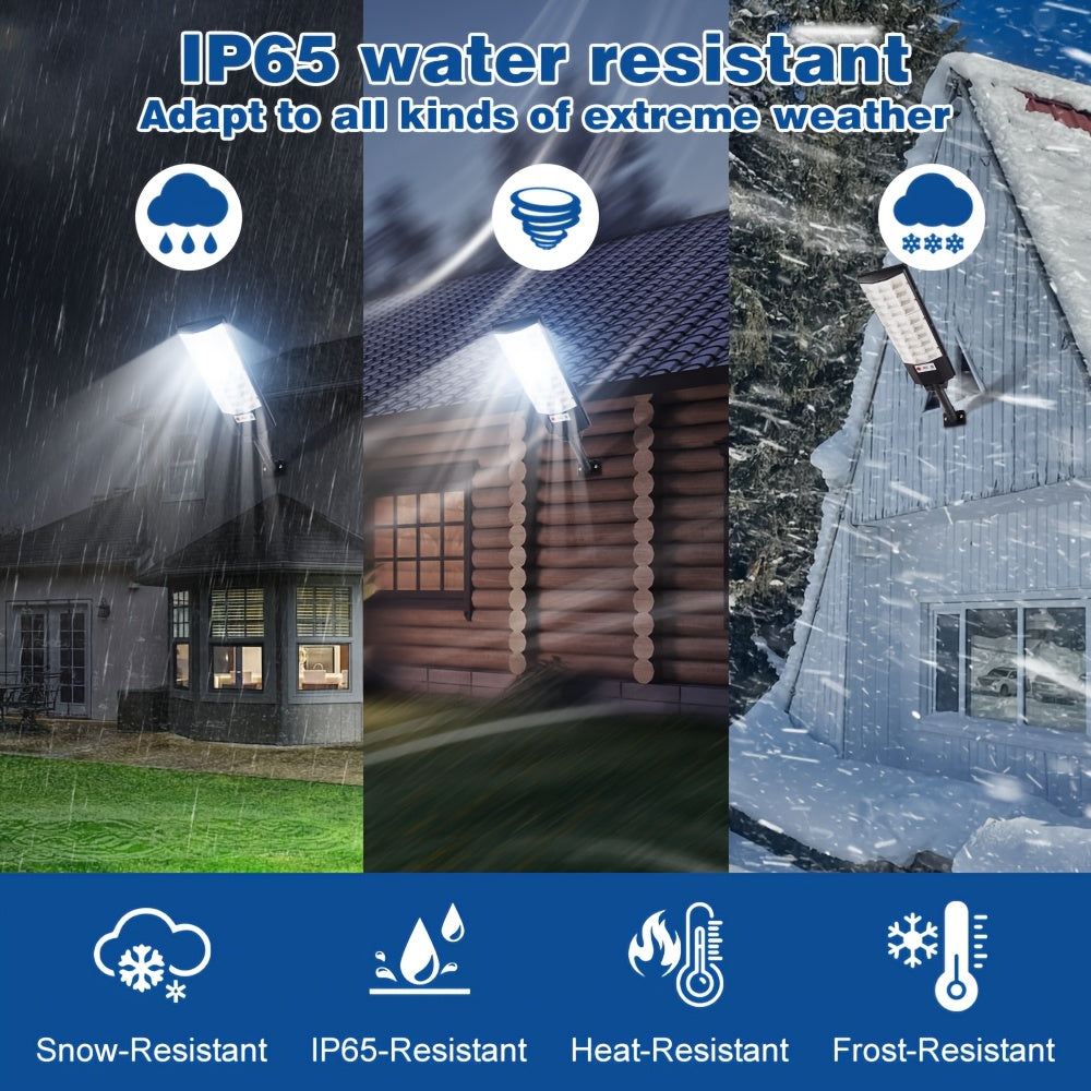 One Solar Sensor Light | Home Courtyard Light | Super Bright LED Lighting | Outdoor Street Light, with Motion Sensor and Auto On/Off Switch, Remote Control, IP65, Perfect for Garden, Garage, Patio, Backyard, Doorway
