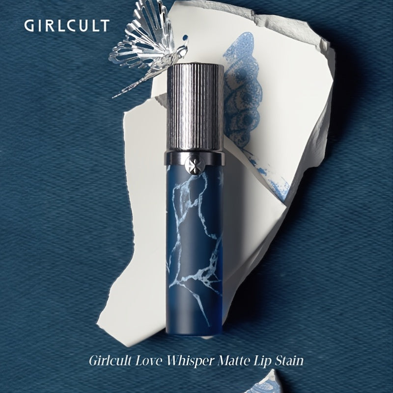 GIRLCULT 皮革棕哑光唇霜 蓝紫偏光闪片暗黑系口红 高智气质唇妆