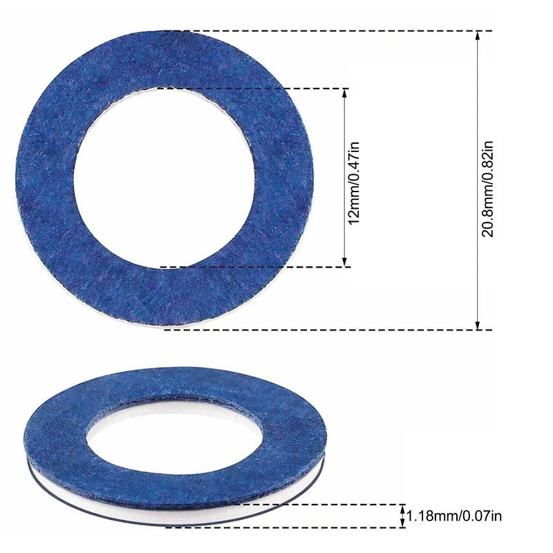 Toyota Lexus Aluminum Oil Drain Bolt Gasket 90430-12031 Compression-Type Oil Pan Seal Ring, Fits Camry Corolla RAV4, Essential Consumable for Oil Change