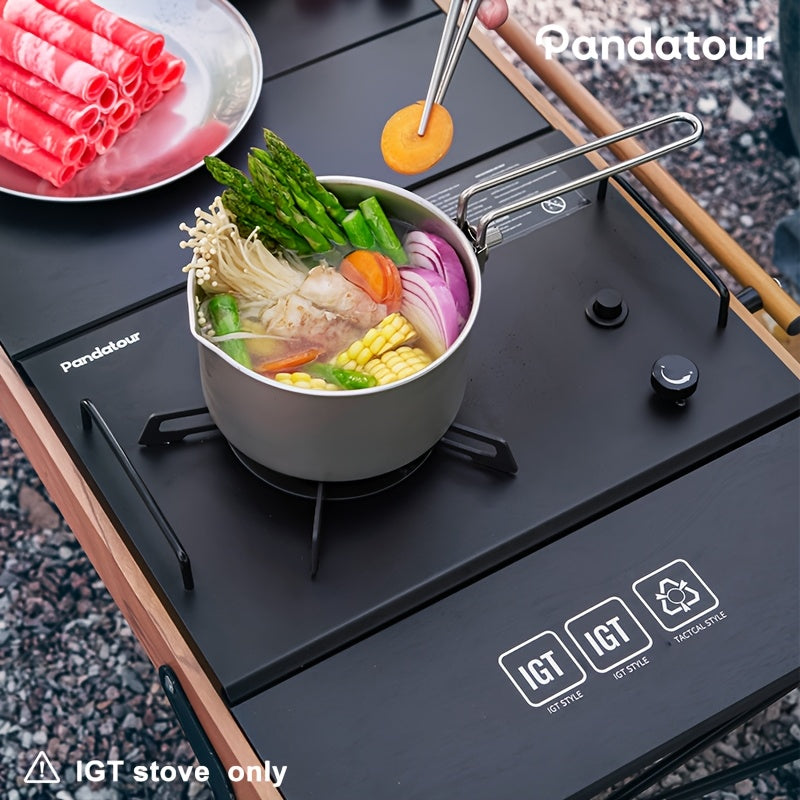 Portable Windproof Stainless Steel Camping Gas Stove, Outdoor Cooker Travel Stove with Foldable Design, IGT Compatible Stove for Tabletop Use, Outdoor Stove, IGT Tabletop Gas Stove