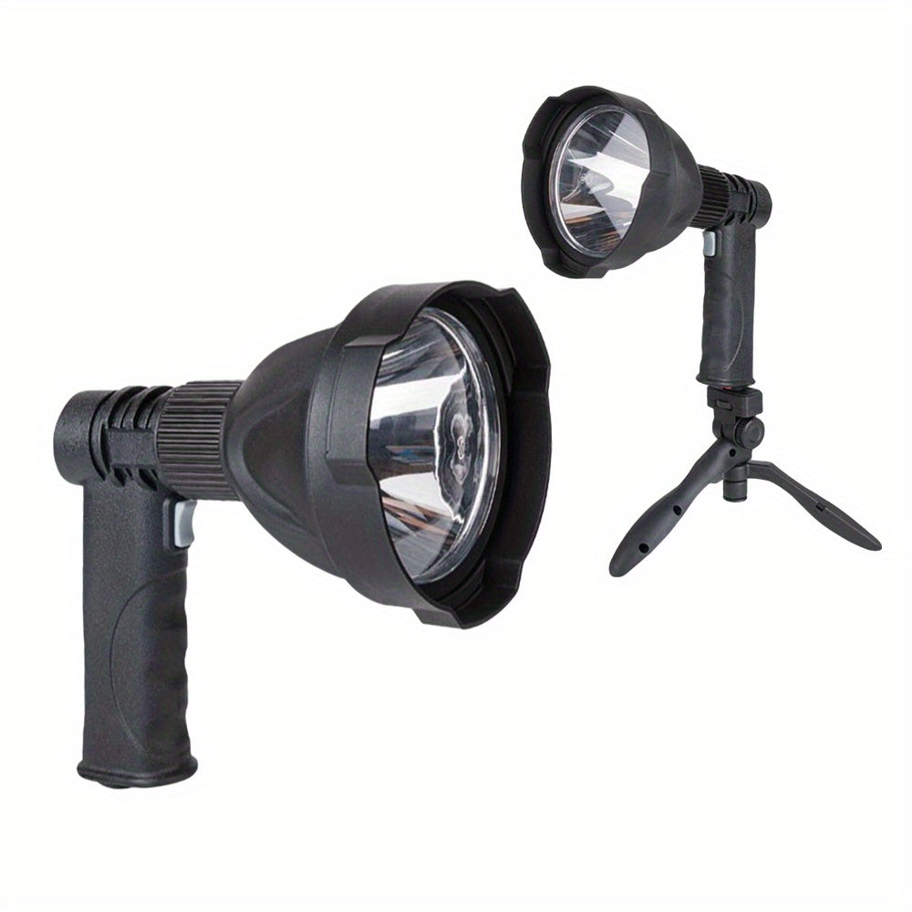 Rechargeable spotlight flashlight outdoor handheld LED flashlight ultra-bright spotlight, with 3 modes, suitable for hunting, camping, boating and hiking