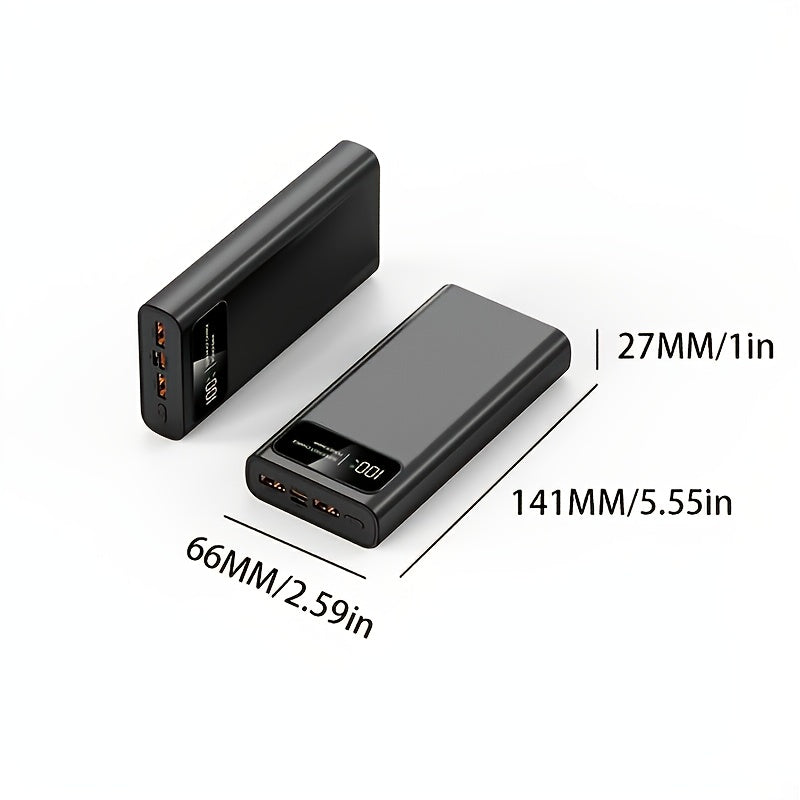 30000Mah Large Capacity Mobile Power Bank, Bidirectional Fast Charging, Outdoor Emergency Power Reserve Battery Pack, Portable Power Supply, Ultra-Fast Charging, Supports Simultaneous Charging of Multiple Devices, Holiday Gift, Christmas Gift