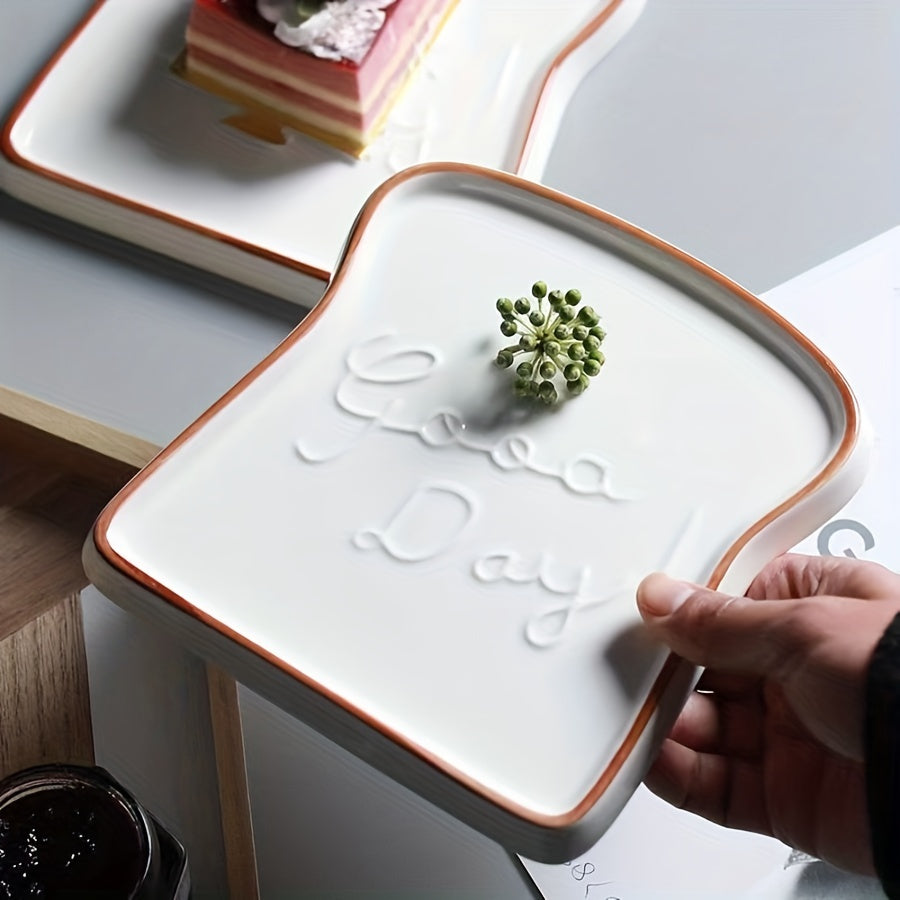 1/2 Pcs, Ceramic Breakfast Plate, Dessert & Bread Plate, Home Ceramic Steak Plate, Pasta Plate – Perfect for Steak, Bread, Pasta, Sushi