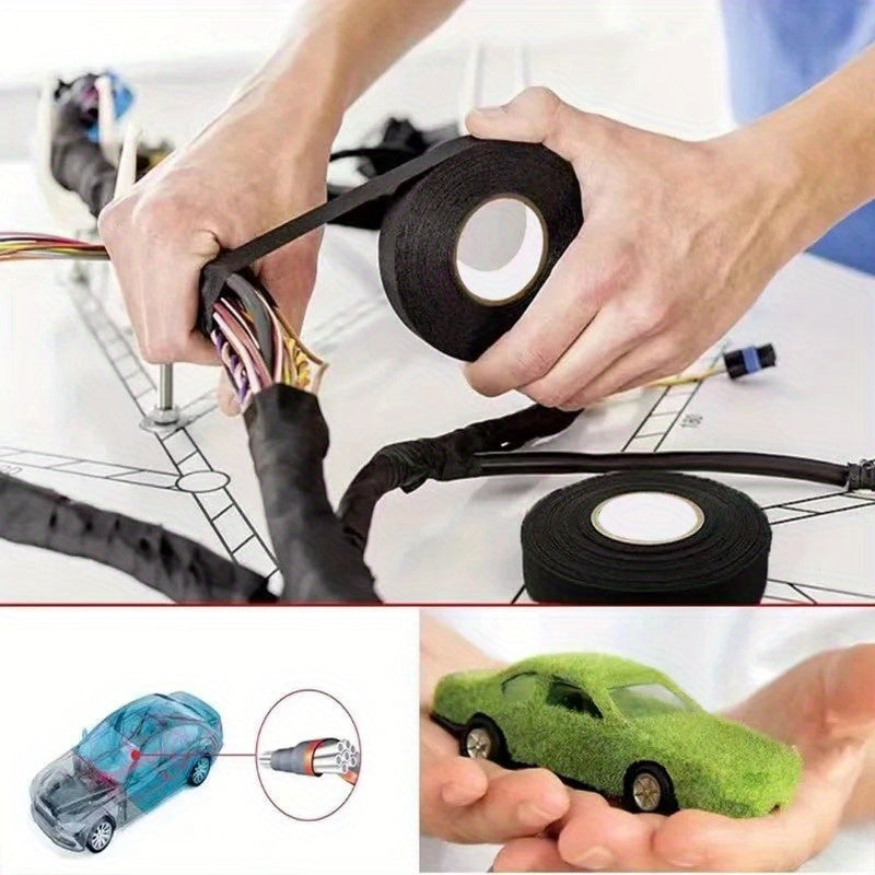 Flexible Adhesive Tape – Heat-Resistant Automotive Wiring Harness Tape, Anti-Noise & Wear-Resistant Tape, Flame-Retardant Auto Tape, Soundproofing Tape, Woven Damping Tape