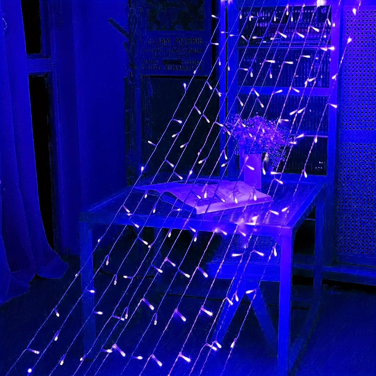 1件5米50燈家居裝飾串燈——電池供電，多色可選。適用於客廳牆面及婚慶派對裝飾，完美點綴齋月、開齋節、情人節等節日場合