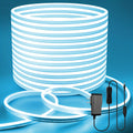 32.8英尺/10米霓虹燈帶——高品質柔性LED燈帶配電源介面卡，超亮可裁剪便攜霓虹燈，適用於室內外、臥室、泳池、聖誕及萬聖節裝飾（低電壓），聖誕裝飾