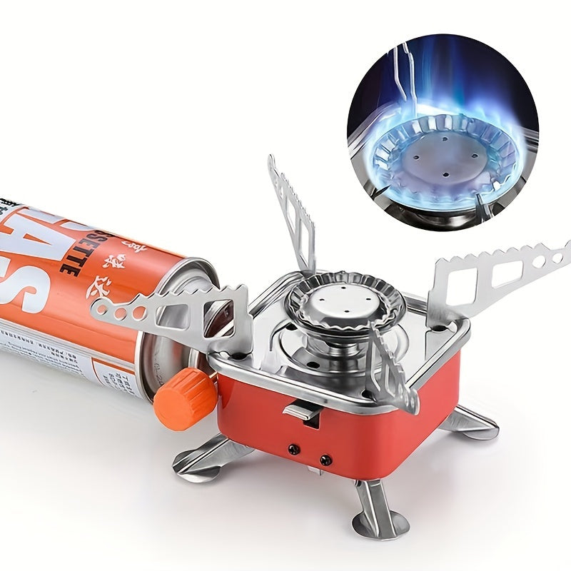 Portable Windproof Camping Stove - Stainless Steel, Foldable Design, Ideal for Outdoor Adventure, Hiking and Picnic