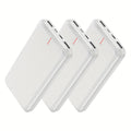 Three 10000mAh Power Banks with 5V3A Fast Charging for Mobile Phones, Tablets, Heated Jackets, And All-around Charging