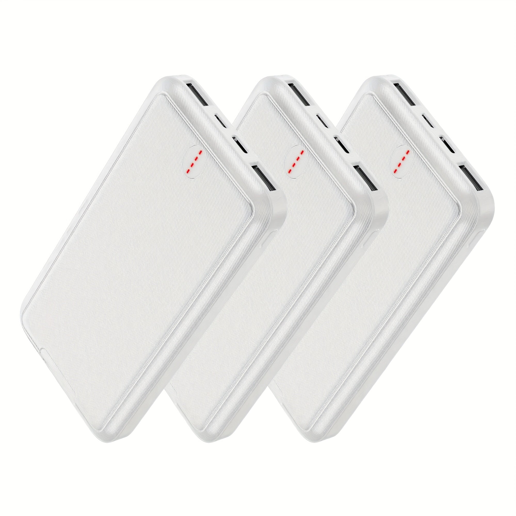 Three 10000mAh Power Banks with 5V3A Fast Charging for Mobile Phones, Tablets, Heated Jackets, And All-around Charging