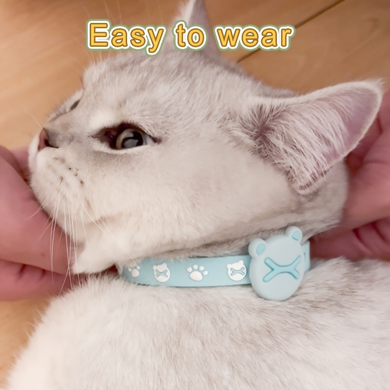 一 个猫项圈，适用于小猫和小狗 - 宠物项圈（可用于驱虫，驱虫剂需客户另行购买）。可重复使用，无化学物质，对宠物安全。吸收气味以防止跳蚤和虱子
