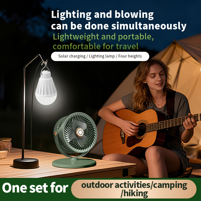USB Charging Home Standing Fan, Solar Standing Fan, Outdoor Solar Charging Electric Fan, Retractable Floor Fan, Long Lasting Durable Fan, Perfect for Home Living Room and Outdoor Camping