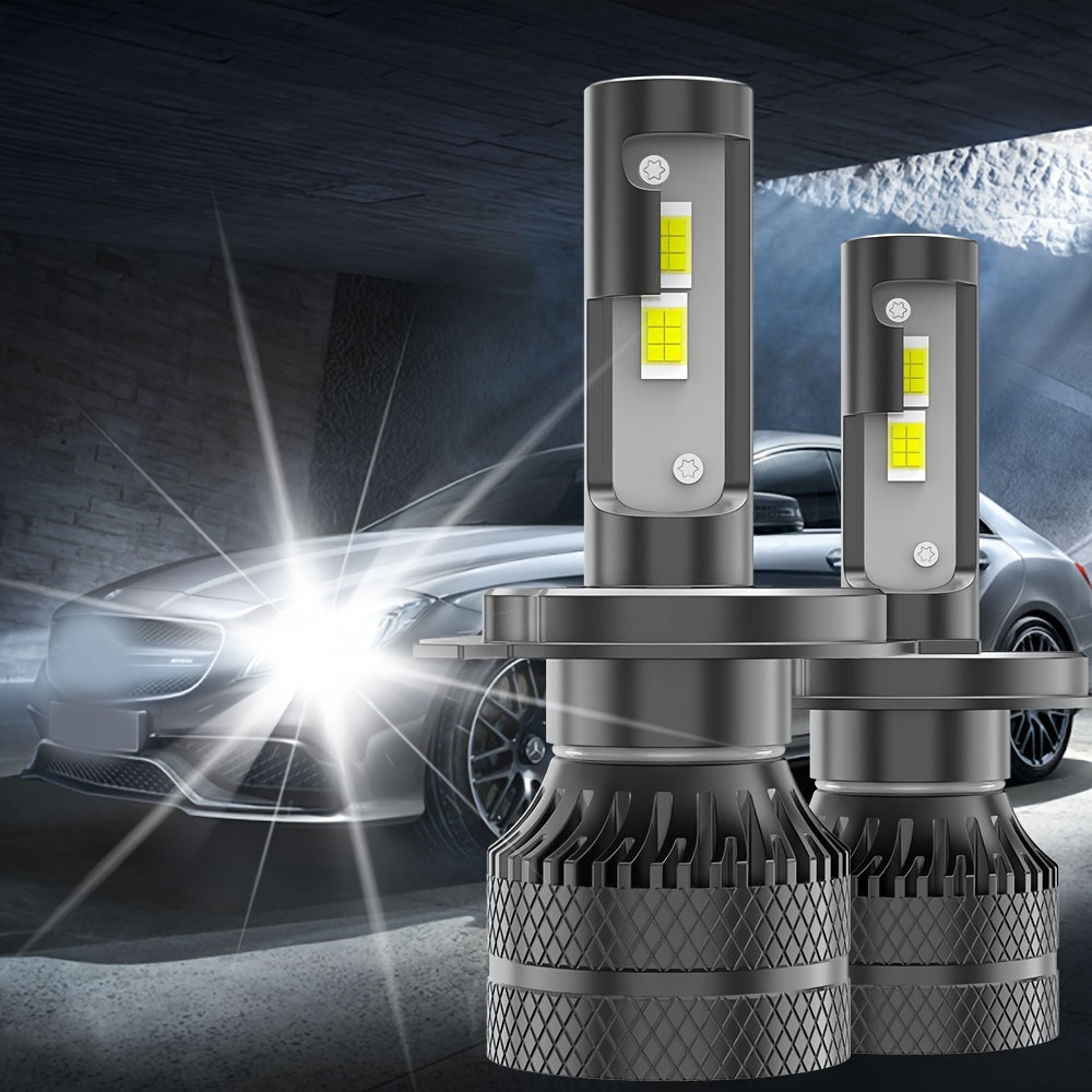 2 Pcs LED Car Headlight Bulbs - 28690 Lumens, 180W High Power, 6500K Super Bright Cool White Light, Compatible with H4 H1 H8/H9 9005/HB3 9006/HB4 9012/HIR2, No Battery Needed, Car Headlight Bulbs, Vehicle Lighting