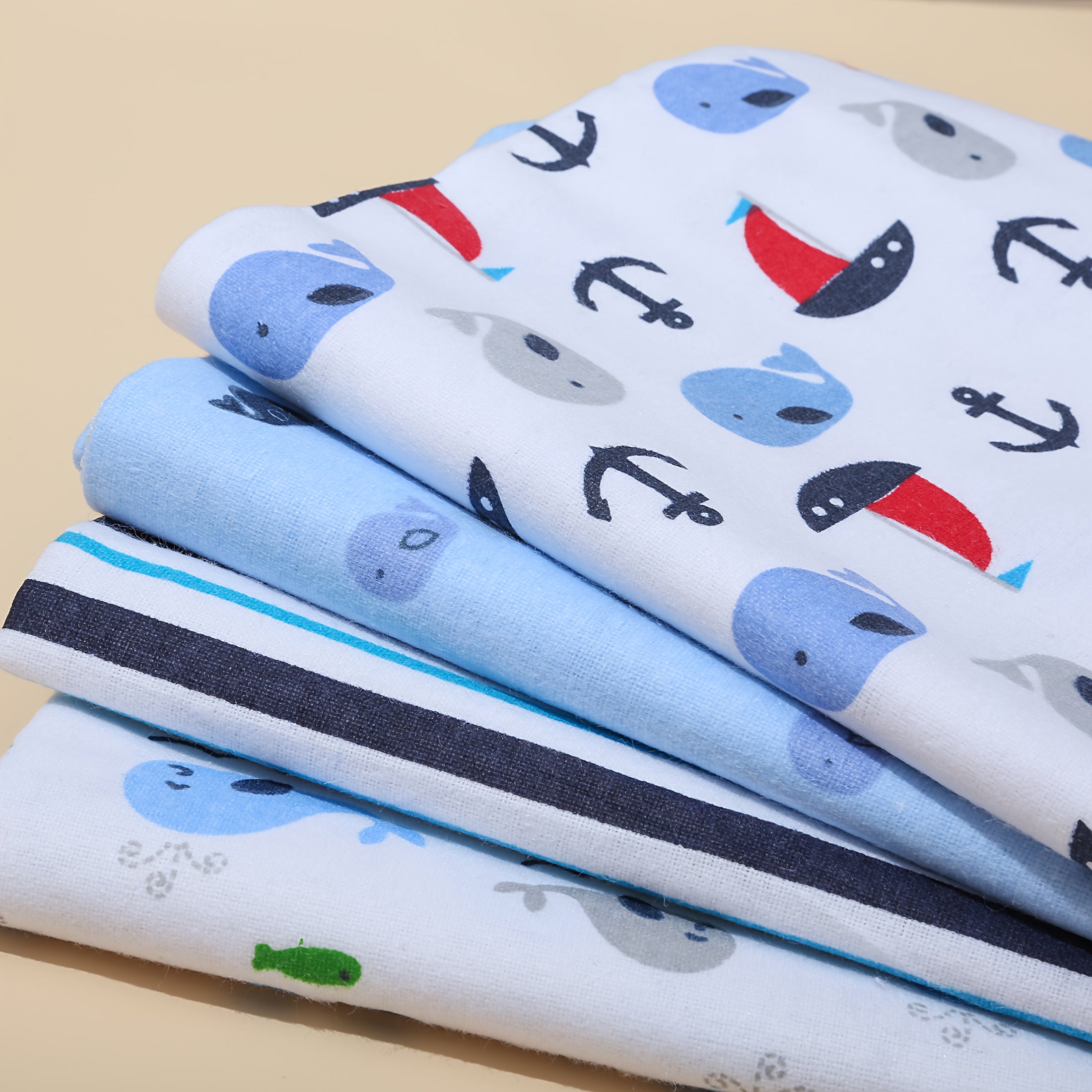 4pcs 婴儿包布舒适盖毯新生儿襁褓巾