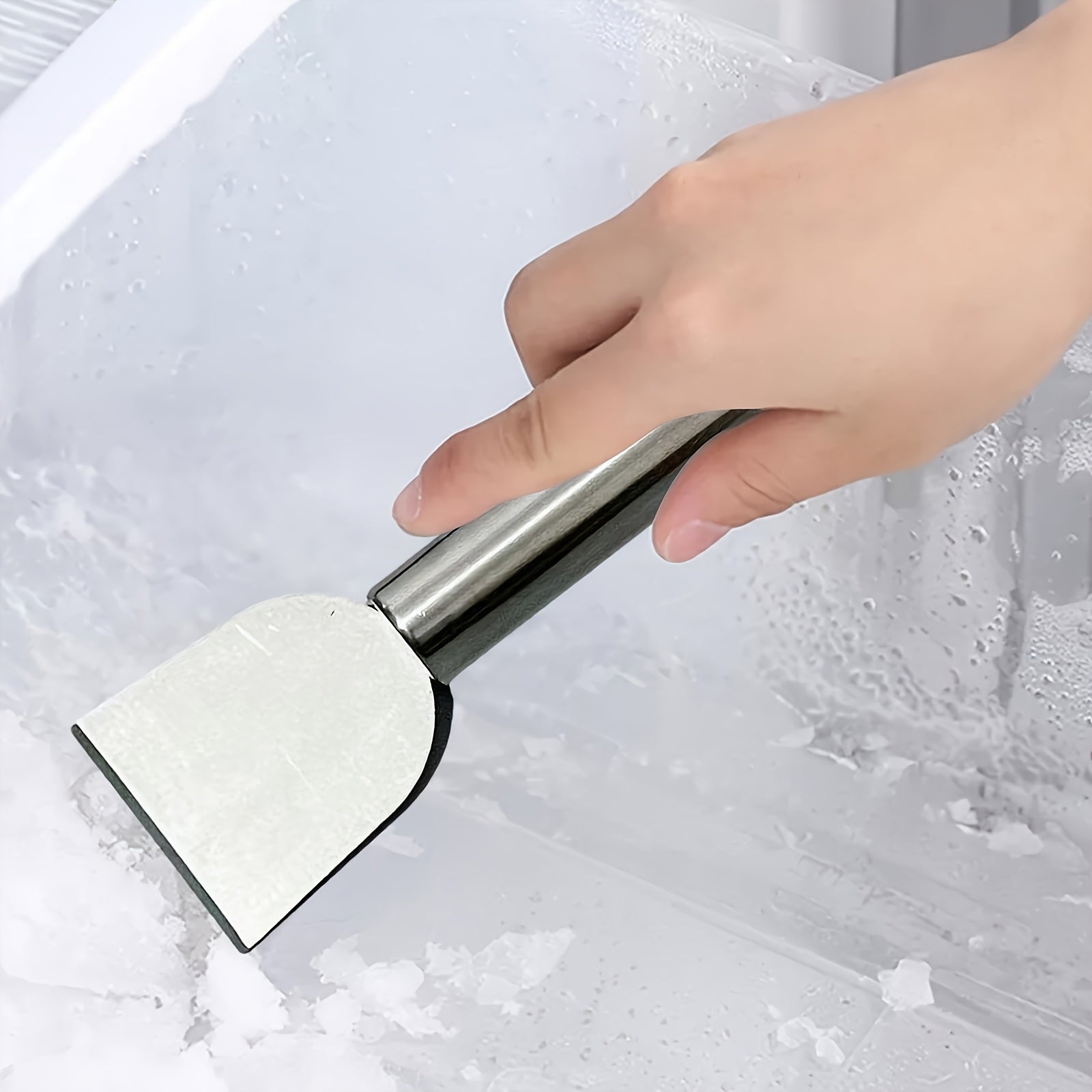 One Heavy-Duty Metal Scraper - Multi-Purpose Kitchen Cleaning Tool, Stubborn Stain & Frost Removal Scraper, Ideal for Fridge, Stove & Floor Cleaning
