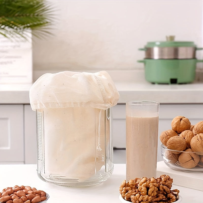 Reusable Cheesecloth & Filter Bag, Heavy-duty Nylon Kitchen Strainer with Opening, Perfect for Cheese, Nut Milk, Coffee, Tea, Yogurt, Cold Brew, Easy Clean, Dishwasher Safe