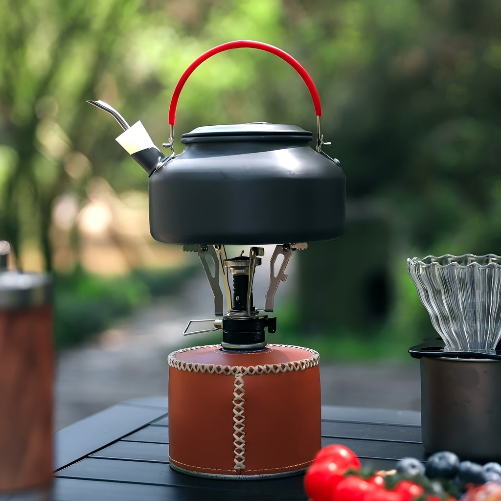 Portable Camping Stove – Windproof & Stable Support Backpacking Stove with Electric Ignition, Compact & Lightweight, Ideal for Outdoor Hiking, Backpacking & Camping Cooking