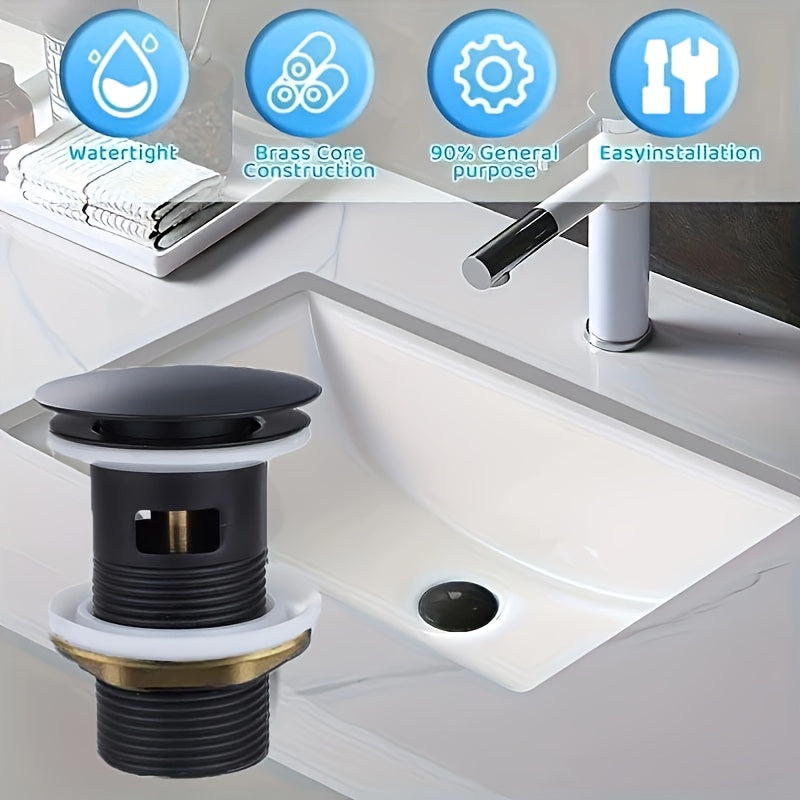 Universal Pop-Up Sink Drain Stopper - Fast Drain for Wash Basin, Bathroom Faucet Accessory, Kitchen & Bathroom Part